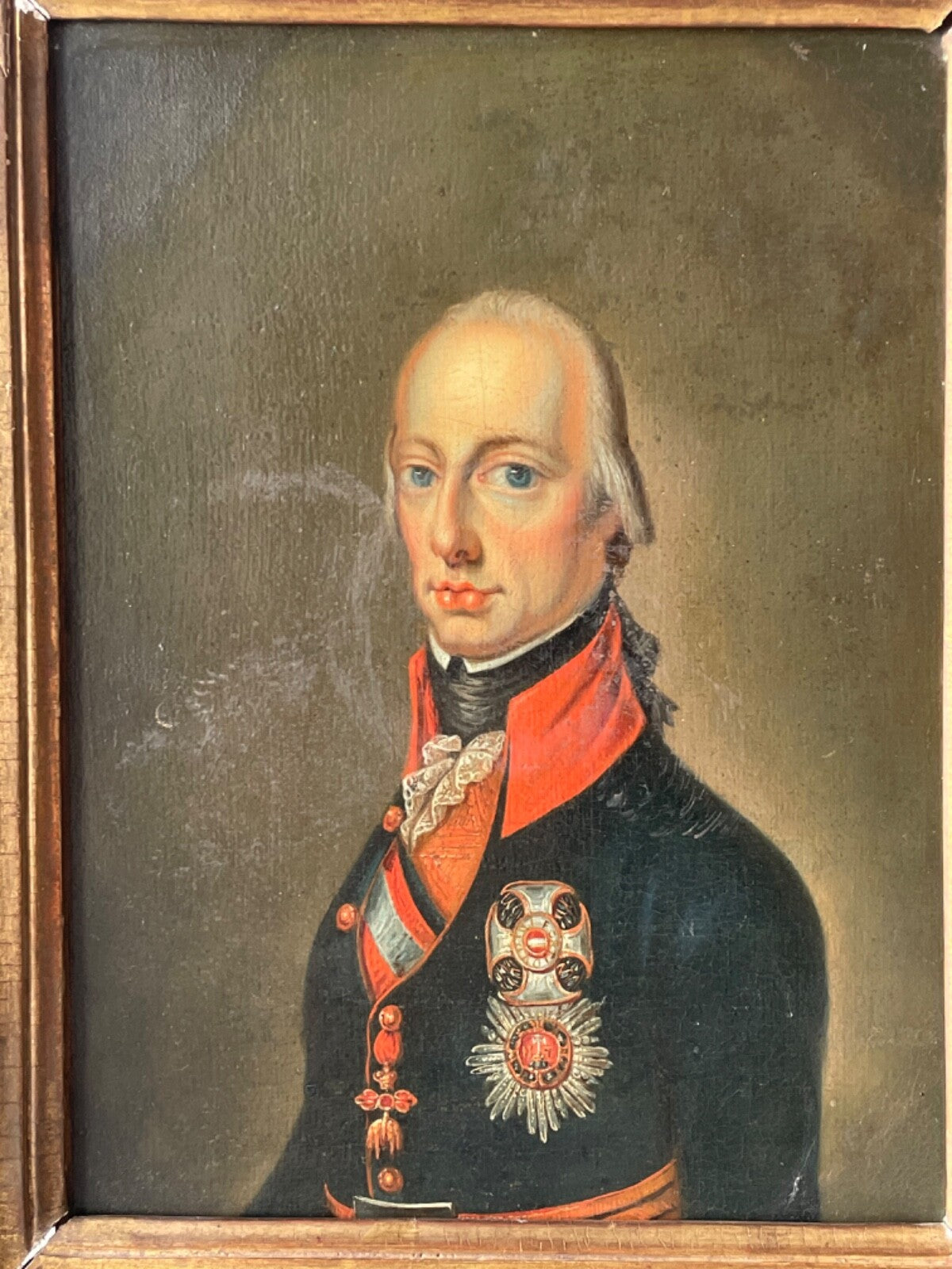 Portrait of Emperor Joseph II of Austria, 19th Century Oil on Canvas, Habsburg Dynasty, Framed