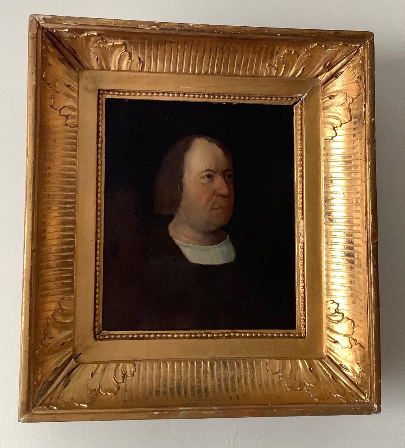 17th Century German School Portrait of a Man, After Lucas Cranach, Oil on Panel, Framed Original