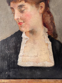 Signed Portrait of a Woman by Corchon y Diaque (1853-1925), 1890s, Oil on Panel, Framed