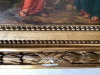 Christ and the Samaritan Woman at the Well, 17th Century Oil on Wood Panel, Framed Old Master Painting