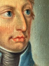 Portrait of a Habsburg Officer in Austrian Military Dress, Early 19th Century Oil on Canvas, Framed
