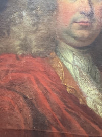 Antique French Baroque Royal Portrait — Oil on Canvas, After Hyacinthe Rigaud, 18th Century, Framed