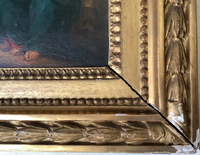 Christ and the Samaritan Woman at the Well, 17th Century Oil on Wood Panel, Framed Old Master Painting