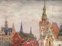 Leon Printemps (1871-1945), The Exposition Universelle in Paris, Signed Oil on Wood Panel, 1900, Framed