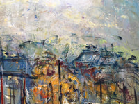 Georges Berger (1908-1976), Port of Honfleur with Boats, Signed Oil on Canvas, Unframed