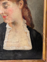 Signed Portrait of a Woman by Corchon y Diaque (1853-1925), 1890s, Oil on Panel, Framed