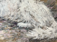 Gaston Simoes de Fonseca (1874-1943), Portrait of a Dog "Pipo", Signed Gouache on Paper, Early 20th Century, Framed