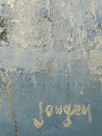 Daniel Jaugey (born 1929), Boats in the Harbor, Signed Oil on Canvas, Framed