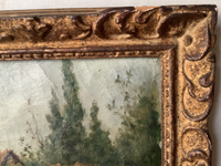 Paul Emmanuel Peraire (1829-1893), Farm Landscape in Spring, Signed Oil on Canvas, 19th Century, Framed