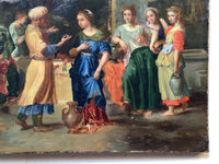 After Nicolas Poussin, Rebecca and Eliezer at the Well, French Old Master Oil Painting, Unframed
