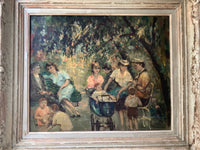 Henri Stenn (1903-1993), The Luxembourg Garden, Paris, Signed Oil on Canvas, 1960s, Framed