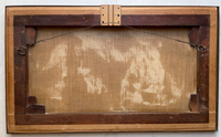 Attributed to Theodore Gudin (1802-1880), Fire by the Coast, Oil on Canvas Study, 19th Century, Framed