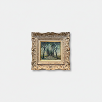 Signed Post-Impressionist Oil Painting, Landscape with Trees by Henri Stenn (1903-1993), Mid-Century French Forest Scene on Panel
