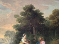 18th Century French Old Master Oil Painting, Christ and the Samaritan Woman at the Well, Unframed