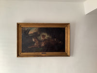 Circle of Eugene Delacroix (1798-1863), Two Tigers in a Landscape, Oil on Canvas, Mid-19th Century, Framed