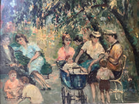 Henri Stenn (1903-1993), The Luxembourg Garden, Paris, Signed Oil on Canvas, 1960s, Framed