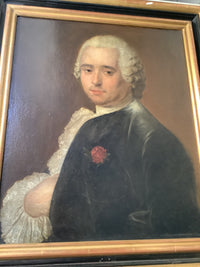 Follower of Louis Tocqué, Portrait of a Gentleman with Lace Jabot, 18th Century Rococo Oil Painting, Framed