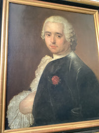 Follower of Louis Tocqué, Portrait of a Gentleman with Lace Jabot, 18th Century Rococo Oil Painting, Framed