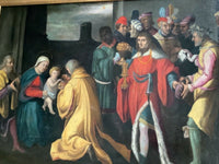 Flemish School, Adoration of the Magi, 17th Century Old Master Oil Painting, Framed