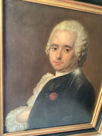 Follower of Louis Tocqué, Portrait of a Gentleman with Lace Jabot, 18th Century Rococo Oil Painting, Framed