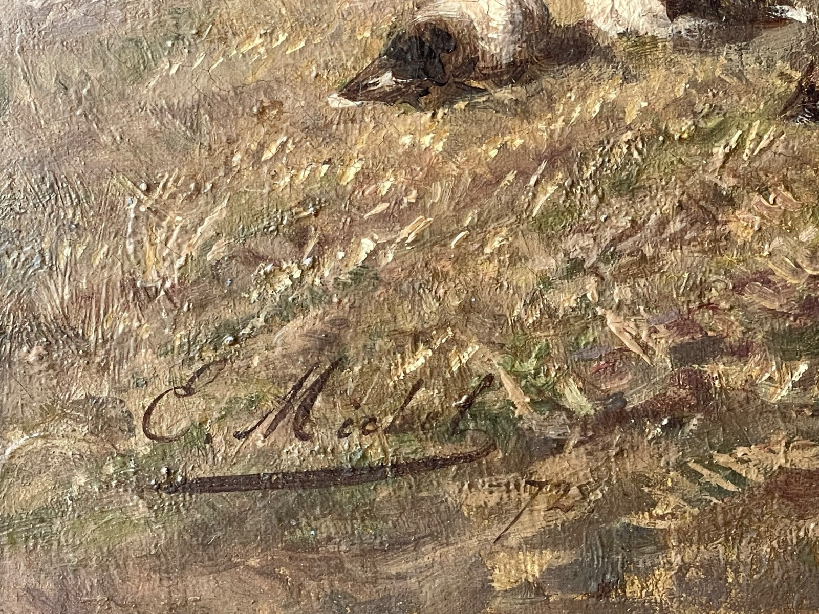 Signature E. Michel with paraph and the date 72, lower left of the canvas