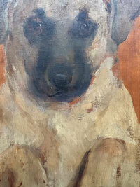 Charles Joshua Chaplin (1825-1891), Portrait of a Labrador Puppy, Signed and Dated 1882, Oil on Mahogany Panel, Framed