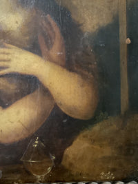 Mary Magdalene Repentant, Circle of Abraham Van Diepenbeeck, 17th Century Flemish Oil on Copper, Framed