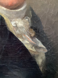 18th Century Portrait of a Nobleman with Powdered Wig, French School Oil on Canvas, 1750s Original