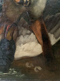 Ernest Brigot (1836-1910), Fox and Duck Hunt Scene, Signed Oil on Canvas, 19th Century, Unframed