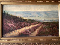 James Desvarreux-Larpenteur (1847-1937), Bruyeres Path Landscape, Signed Oil on Canvas, Late 19th Century, Framed