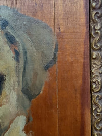 Charles Joshua Chaplin (1825-1891), Portrait of a Labrador Puppy, Signed and Dated 1882, Oil on Mahogany Panel, Framed