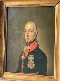 Portrait of Emperor Joseph II of Austria, 19th Century Oil on Canvas, Habsburg Dynasty, Framed