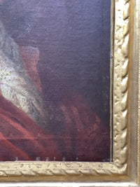 Antique French Baroque Royal Portrait — Oil on Canvas, After Hyacinthe Rigaud, 18th Century, Framed