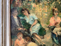 Henri Stenn (1903-1993), The Luxembourg Garden, Paris, Signed Oil on Canvas, 1960s, Framed
