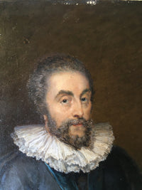 Portrait of Lord Thomas Howard, After Anthony van Dyck, 19th Century Dutch Oil on Panel, Framed