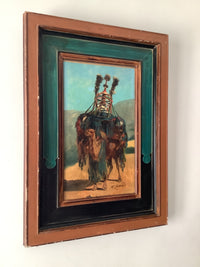 Alfred Couverchel (1834-1867), Portrait of a Wedding Camel in the Desert, Signed Oil on Canvas, Framed