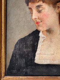 Signed Portrait of a Woman by Corchon y Diaque (1853-1925), 1890s, Oil on Panel, Framed