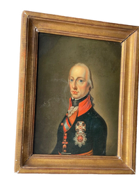 Portrait of Emperor Joseph II of Austria, 19th Century Oil on Canvas, Habsburg Dynasty, Framed