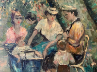 Henri Stenn (1903-1993), The Luxembourg Garden, Paris, Signed Oil on Canvas, 1960s, Framed