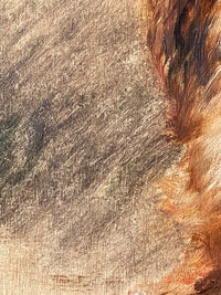 Ernest Jean Delahaye (1855-1921), Portrait of a Pekingese Dog "Kit", Signed Oil on Panel, Late 19th Century, Framed