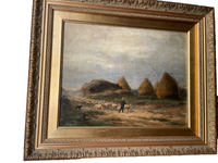 Alexandre Gaston Guignard (1848-1922), Sheeps in a Haystack Landscape, Signed Oil on Canvas, 19th Century, Framed