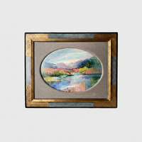 Signed Oil Painting, Lake District Landscape by Iris Raquin (1911-1997), 1964, French Impressionist View of English Countryside on Canvas