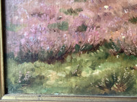 James Desvarreux-Larpenteur (1847-1937), Heather Landscape, Signed Oil on Canvas, Late 19th Century, Framed