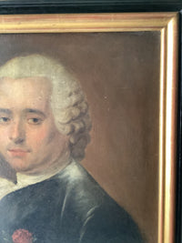 Follower of Louis Tocqué, Portrait of a Gentleman with Lace Jabot, 18th Century Rococo Oil Painting, Framed