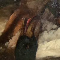 Ernest Brigot (1836-1910), Fox and Duck Hunt Scene, Signed Oil on Canvas, 19th Century, Unframed