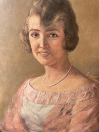Max Moreau (1902-1992), Portrait of a Woman with a Necklace, Signed Oil on Canvas, Oval Format