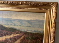 James Desvarreux-Larpenteur (1847-1937), Bruyeres Path Landscape, Signed Oil on Canvas, Late 19th Century, Framed