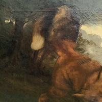 Ernest Brigot (1836-1910), Fox and Duck Hunt Scene, Signed Oil on Canvas, 19th Century, Unframed