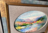 Signed Oil Painting, Lake District Landscape by Iris Raquin (1911-1997), 1964, French Impressionist View of English Countryside on Canvas