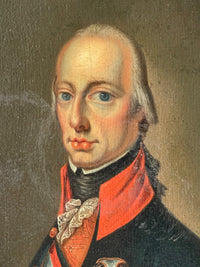 Portrait of Emperor Joseph II of Austria, 19th Century Oil on Canvas, Habsburg Dynasty, Framed